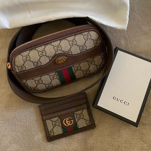 Gucci belt bag and card case